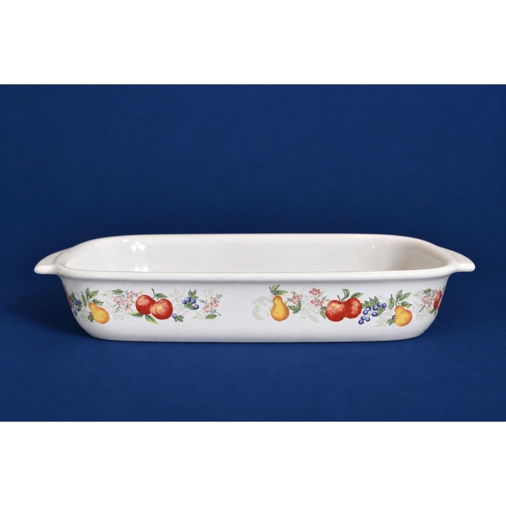 Corelle Coordinates Chutney Fruits 9x13 Stoneware Casserole Lasagna Baking Dish